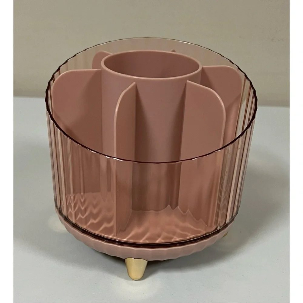 Pink Mauve Spinning Pen Pencil Holder Desk Organizer with 7 Compartments 🎀 #desk